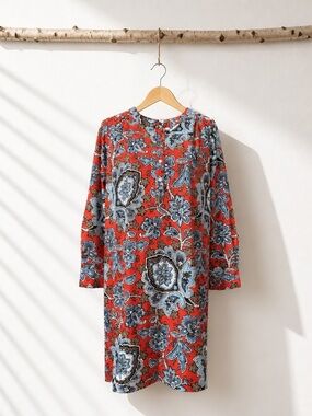 Loft Floral Paisley Shift Dress